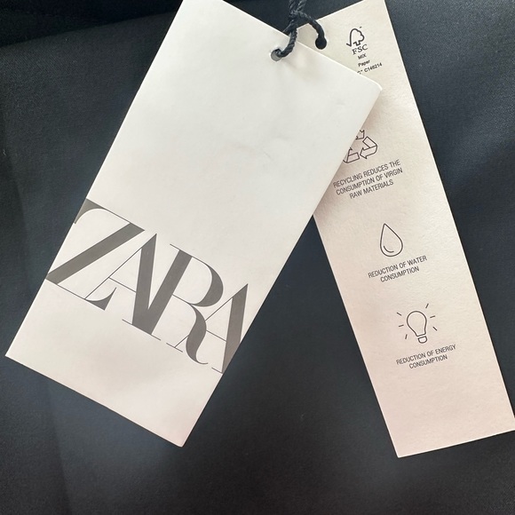 Zara Wide Leg Black Pant 7385/499/800 - Picture 2 of 4